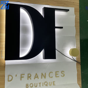 Insegna con Logo per Esterni, Lettere in Acciaio Inox e Acrilico, Insegna 3D Retroilluminata con Lettere <span class=keywords><strong>LED</strong></span> - Product Image 4