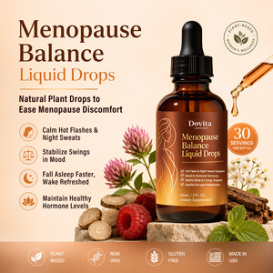 Vente en gros de gouttes liquides pour la ménopause, marque privée OEM, pour femmes, soulagement naturel des troubles du cycle menstruel, soutien hormonal, 60 ml - Product Image 3
