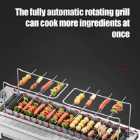 Machine à Kebab Électrique Commerciale Dingbai en Acier Inoxydable de Grade 304, 16 Emplacements de Cuisson, Rotation Automatique, Grillage Intérieur Sans Fumée