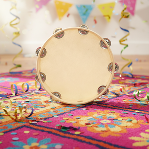 Tambourin en bois pour enfant, instrument <span class=keywords><strong>de</strong></span> musique <span class=keywords><strong>à</strong></span> percussion, jouet d'apprentissage, tambourin <span class=keywords><strong>à</strong></span> main en bois - Product Image 4