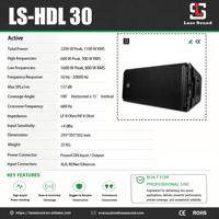 Sistem Speaker Line Array Aktif Lase Sound HDL 30 2200W Audio Profesional PA dengan RDNet untuk Subwoofer 18 Inch