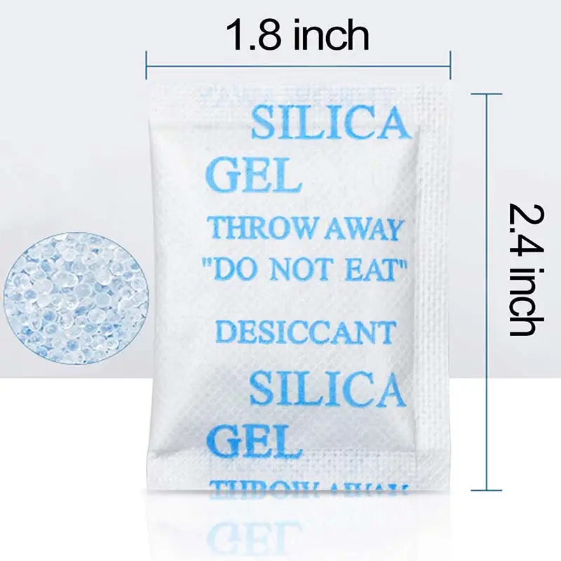 Gel di silice trasparente per piccoli pacchetti utilizzato nei prodotti chimici elettronici gel di silice blu impermeabile per la spedizione