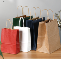 Sac d'épicerie personnalisable à fond carré en matériau recyclé brun, imprimé à l'écran, écologique et très vendu, pour emballage cadeau