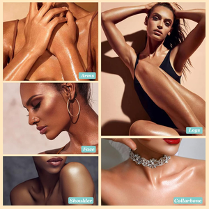 Olio luccicante per il corpo personalizzabile per idratare e baciare dal sole luccicante olio abbronzante con olio luccicante per il corpo brilla Bronzer - Product Image 5