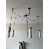 Lustre Araignée Industriel en Métal et Albâtre, Style Wabi Sabi, pour Salle à Manger, Escalier, Îlot de Cuisine, Projet Hôtelier, Chaîne Multi-Lumières