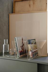 Espositore per Riviste in Acrilico Trasparente a Forma di W Personalizzato, Design Moderno e Semplice per Casa e Negozio - Product Image 2