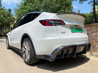 Accessoires automobiles pour Tesla modèle Y kit de carrosserie en fibre de carbone lèvres avant arrière jupes latérales en fibre de carbone CF pièces de voiture
