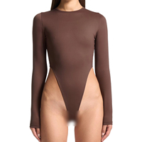 Combinaison de yoga moulante à manches longues pour femme, 100 % polyester, séchage rapide, par le fabricant