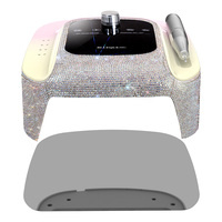 Lampe à ongles à double longueur d'onde 30 LED et perceuse 45000 tr/min à vitesse réglable, machine à ongles professionnelle 2 en 1 pour strass, fourniture OEM