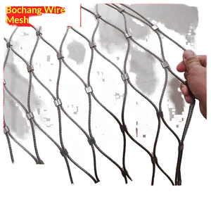 Filet de protection contre les chutes en hauteur, filet de protection pour animaux de zoo, isolation des oiseaux, auvent pour volière, filet de protection en maille métallique flexible noir personnalisé - Product Image 4