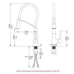 Nuovo modello pull out miscelatore della <span class=keywords><strong>cucina</strong></span> <span class=keywords><strong>rubinetti</strong></span> 304 rubinetto in acciaio inox con 2 funzione spruzzatore - Product Image 5