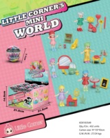 Figurine de collection Blind Box, maison de poupée miniature avec accessoires, étui portable, décoration de bureau Kawaii, jouet artistique, cadeau surprise