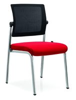 Chaises de bureau empilables en plastique modernes de haute qualité avec dossier en maille pour la formation des visiteurs, idéales pour le bureau à domicile (vente en gros)