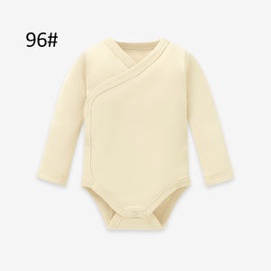 Stock Product Factory GOTS 100% Organic Cotton Solid Long Sleeve <strong>Baby</strong> Clothing Unisex Clothes <strong>Baby</strong> <strong>Romper</strong> - Product Image 2