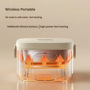 Tragbare USB-Aufladbare Kabellose Lunchbox Bestseller Edelstahl-Kunststoff-Gehäuse Schnurlose Elektrische Essenswärmer für Unterwegs - Product Image 2