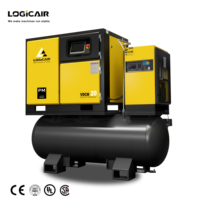 Compresseur d'air rotatif silencieux LOGICAIR 300L 500L industriel 10HP 20HP 30HP 8 10 16 bars avec sécheur et réservoir portable lubrifié