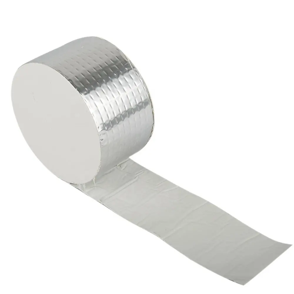 Cinta adhesiva autoadhesiva superfuerte, cinta de caucho butílico de papel de aluminio para techo fijo