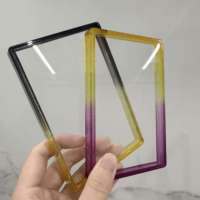 Protection antichoc en TPU dégradé pour plaques de cartes PSA, 41 couleurs disponibles, plaque arrière en acrylique transparent