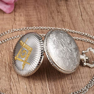 Masonluk masonik tasarım antika kolye saat kolye mason Steampunk zincirli cep saati - Product Image 5