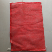 Sacs en maille vides tissés circulaires de la couleur rouge 10 kg de petite taille pour emballer des pommes de terre d'oignons avec le cordon