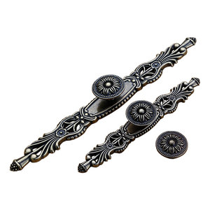 Lcedis Chinese Style Cabinet Drawer Handles Zinc Alloy Bar Shape Antique Furniture Hardware <b>Wardrobe</b> Door Knobs - Product Image 5
