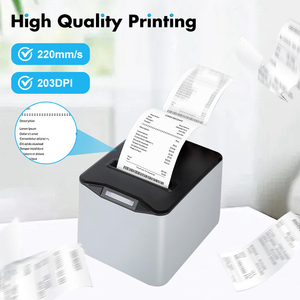 Printer tanda terima termal POS 3 inci 80mm nirkabel untuk restoran USB Bluetooth LAN antarmuka dengan Auto Cutter - Product Image 6