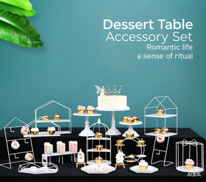 Support de présentation pour table de desserts de mariage, support à gâteaux blanc, plateau pour repas froids, pause-café, thé de l'après-midi, support en forme de cœur - Product Image 2