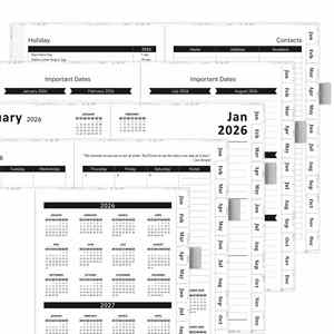 Agenda 2026 A5 en anglais : Carnet de planification et de notes avec calendrier et organiseur de tâches - Product Image 2