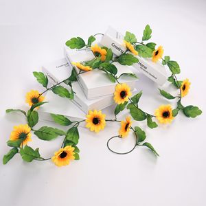 Guirnaldas de girasoles artificiales Wen Hope, decoraciones de flores de seda para montar en la pared, para bodas, uso en interiores y exteriores. - Product Image 4