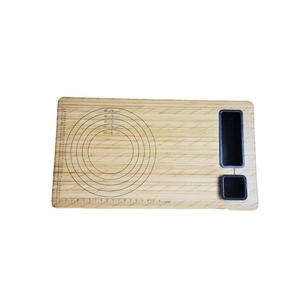 Planche à pizza en bambou avec graduations pour pâtisserie, gâteau, fromage, cuisson, 40 cm x 25 cm, planche à découper en bambou écologique - Product Image 2