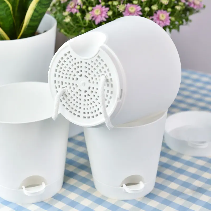 Einfache Tischtop-Töpfe Wasserspeicher-Gläser 65 Stück/Set selbst absorbierende hydroponische Kunststoff-Blumentöpfe