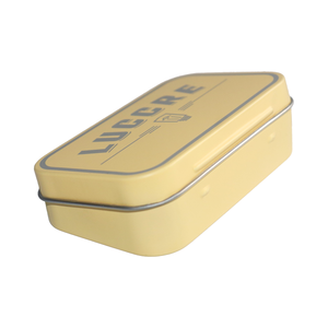 Изготовленный на заказ Мини портативный небольшой контейнер для хранения с крышкой черный серебристый металлический прямоугольный откидной контейнер для олова - Product Image 2