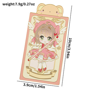 11 estilos <span class=keywords><strong>Card</strong></span> <span class=keywords><strong>Captor</strong></span> <span class=keywords><strong>Sakura</strong></span> Metal aleación Anime marcapáginas Metal artesanía accesorios joyería marcapáginas regalo para fanáticos del Manga - Product Image 2