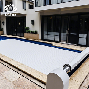 Cubierta Automática para <span class=keywords><strong>Piscina</strong></span> Water Crown, Ahorro de Energía, Segura, Eléctrica, Duradera, para Exteriores, Hoteles y Hogares, Certificación CE, Tamaño Personalizado - Product Image 1