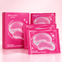 Patchs pour les yeux personnalisés avec logo rose, caféine, PDRN, collagène, pour les soins quotidiens de la peau