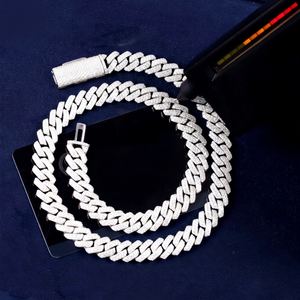Hot Sale <b>Cheap</b> Men's Hip Hop Cuban <b>Chain</b> VVS Moissanite 925 Sterling Silver <b>Gold</b> Plated Certified Pass Diamonds Test Necklace - Product Image 1