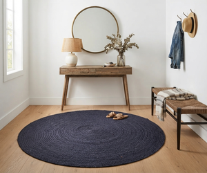 Tapis en jute bio de haute qualité, tressé à la main, à poils ras, épaisseur moyenne, écologique, antidérapant, moderne, pour salon et chambre - Product Image 1