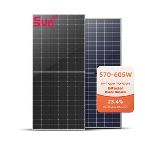 High Efficiency 580W Bifacial N-Type <b>Solar</b> <b>Panel</b> 23.4% PV Module for Commercial <b>Solar</b> Power Projects - Product Image 1
