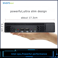 Mini-ordinateur portable Sharerdp personnalisé, fabriqué sur mesure, avec processeur Intel Core i5/i7 6e/7e génération (6200U/7260U), boîtier PC embarqué X86, prix compétitif.