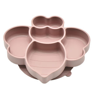 Plato de silicona con forma de abeja para bebé, plato de alimentación sin derrames, sin Bpa, plato de cena de silicona - Product Image 1