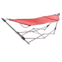 Hamac Portable pliable avec support, double crochets, avec sac de transport, haute qualité
