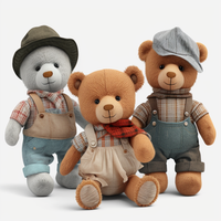 Costume de mascotte personnalisé de petit et grand ours en peluche adulte jouet en gros mini gros panda ours en peluche géant pour les occasions de noël