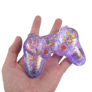 En stock, vente en gros, nouveau jouet de décompression en silicone souple transparent en forme de manette de jeu, à rebond lent, amusant à presser et à libérer - Product Image 6