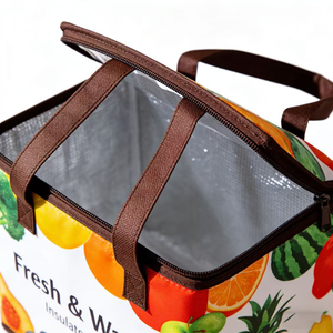 Bolsa Térmica para Almuerzo con Logotipo Personalizado, Venta al por Mayor de Fábrica, MOQ Pequeño, Bolsa Refrigerante Portátil Reutilizable para Entrega de Alimentos, para Picnic - Product Image 2