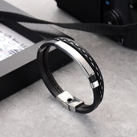 Nouveau Bracelet en cuir tissé Vintage fait à la main, bijoux Punk populaires pour Couples