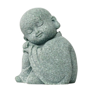 ชุดตุ๊กตาพระสงฆ์หัวโล้นขนาดเล็ก เรซินสังเคราะห์ ทนทานต่อสภาพอากาศ ของตกแต่งสวน ของประดับตกแต่งโต๊ะ - Product Image 5