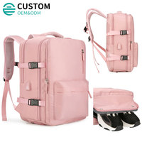 Sac à dos pour ordinateur portable Fuliya personnalisable, grande capacité, imperméable, en Oxford, idéal pour les voyages d'affaires, les sorties décontractées, les activités de plein air
