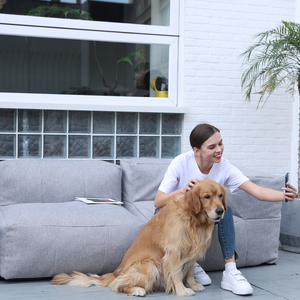 2022 आधुनिक यूरोपीय डिजाइन इनडोर फर्नीचर सेट यू-आकार मॉड्यूलर फोम सोफा सेक्शनल कटा हुआ फोम से भरे बीनबैग कुर्सी के लिए - Product Image 4