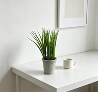 Bonsaï en herbe artificielle, plante en pot petite et éco-responsable avec des feuilles hautement réalistes pour la décoration intérieure
