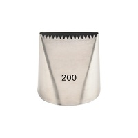 Bandförmige Spritztüllen 3 Stück 304 Edelstahl Zuckerguss-Spritzdüsen Kuchen-Dekorationswerkzeuge für Fondant und Gebäck # 200 # 201 # 202